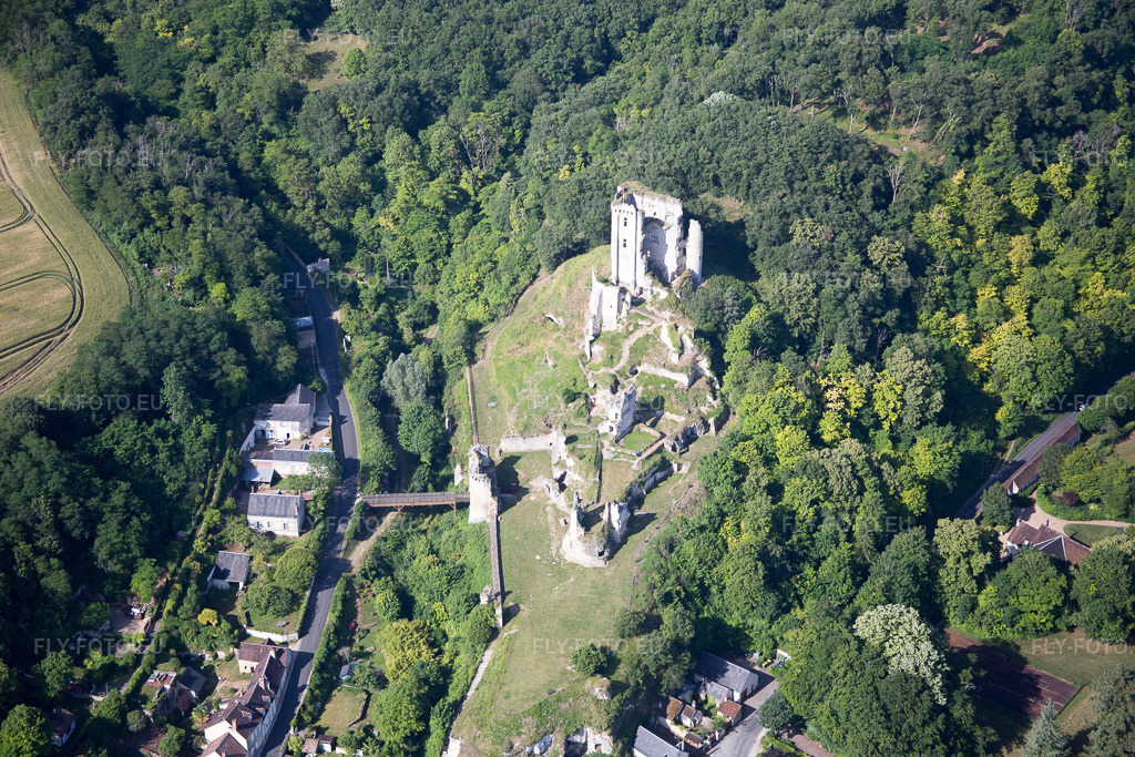 Vue aérienne: Vue de la ville à Lavardin dans le département Loir et Cher, France. Photo: IMG_081174.jpg prise le 19/06/2015 par Werner Riehm/FLY-FOTO.euRésolution de l'original: 5472 x 3648 px