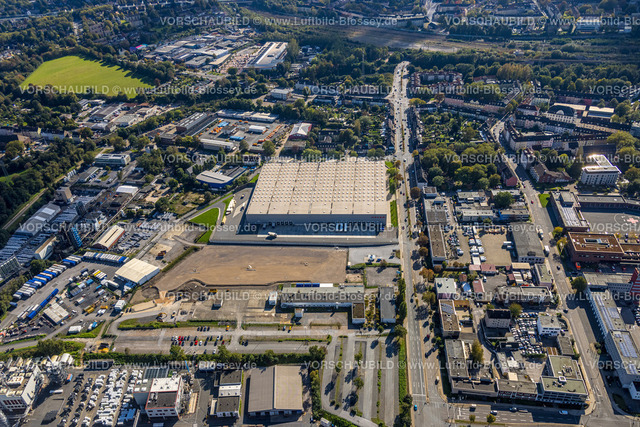 Essen241000962 | Luftbild, HOYER Group Warenlager, Gewerbegebiet an der Burggrafenstraße, Ostviertel, Essen, Ruhrgebiet, Nordrhein-Westfalen, Deutschland