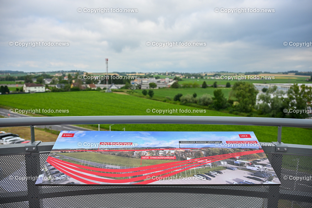 Festakt_ OeBB Gleisausbau_ Baustart_ 01.07.2024-21 | 01.07.2024, Hoersching, AUT, Festakt OeBB-anlaesslich des 4-gleisigen Ausbau des Abschnitt Linz - Marchtrenk, im Bild Ausbaugebiet