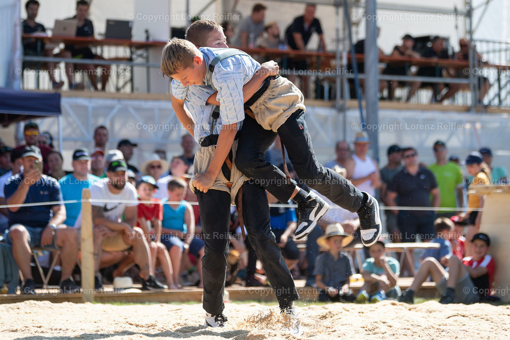 Schwingen -  Appenzeller Kantonal Nachwuchsschwingfest 2023 | Oberegg, 8.7.23, Schwingen - Appenzeller Kantonal Nachwuchsschwingfest.