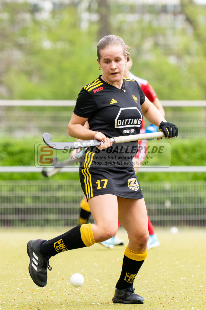 HK_20240407_100175 | 1. Bundesliga Hockey Damen Rot-Weiss Köln - Harvestehuder THC am 7.4.2024 Rot-Weiss Köln, Köln , Bauer Kataharina ( Harvestehuder THC #17 )
