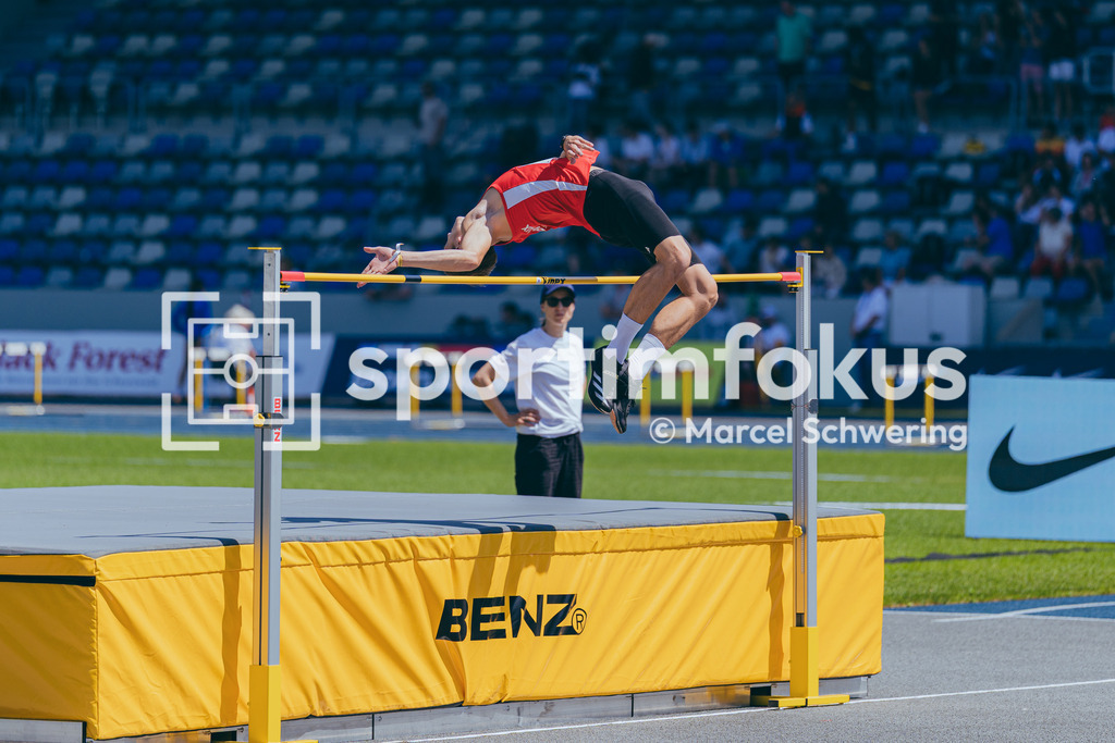 DM U23 U18 Bochum 2026 | Tim Behovits (LG Olympia Dortmund), Startnummer 1504, Hochsprung, Deutsche Meisterschaften der U18 &amp; U23 2026, Lohrheidestadion Bochum-Wattenscheid, 04.07.2026 Foto: Marcel Schwering / sportimfokus - Realisiert mit Pictrs.com