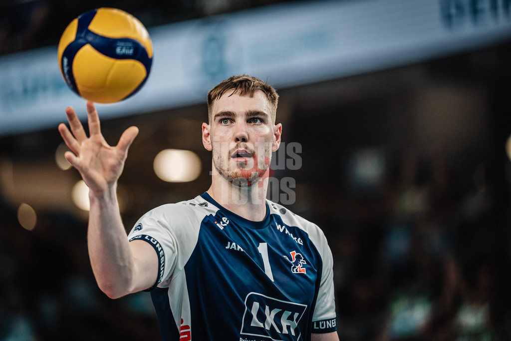 Volleyball | Herren | Saison 2024/2025 | 1. Volleyball Bundesliga Männer | Finale | SVG Lüneburg vs. BERLIN RECYCLING Volleys | 01.05.2025 | Simon Torwie (#1, SVG Lüneburg)
