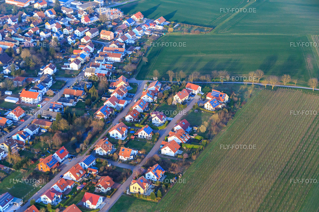 Im Erbsenfeld | Luftbild: Im Erbsenfeld im Ortsteil Mörzheim in Landau im Bundesland Rheinland-Pfalz in Deutschland. Foto: IMG_086839.jpg vom 26.03.2016 durch Werner Riehm/FLY-FOTO.de - Realisiert mit Pictrs.com
