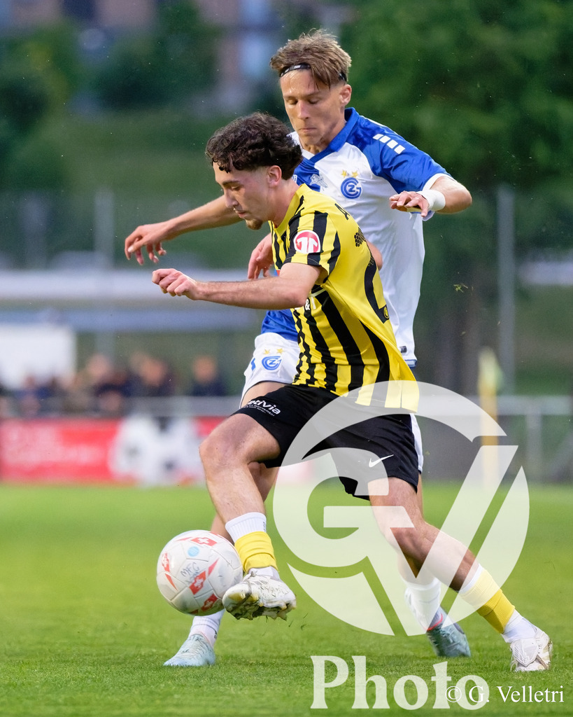 Match de barrage - Meyrin FC v GC Zürich U-21 | during the Match de barrage game between Meyrin FC and GC Zürich U-21 at Stade des Arbères in Meyrin, Switzerland