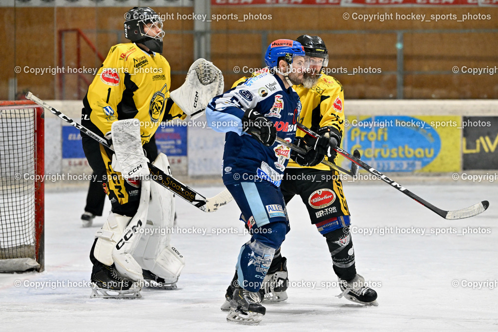 EC Spittal Hornets vs. ESC Steindorf 10.2.2024 | #1 Zauchner Rene, #57 Wilfan Franz, #33 Kabas Michael
