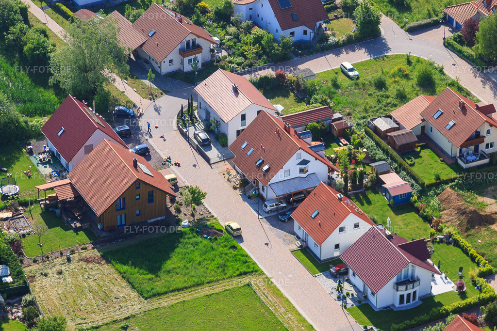 Luftbild: Im Erbsenfeld im Ortsteil Mörzheim in Landau im Bundesland Rheinland-Pfalz in Deutschland. Foto: IMG_27146.jpg vom 23.05.2010 durch Werner Riehm/FLY-FOTO.de