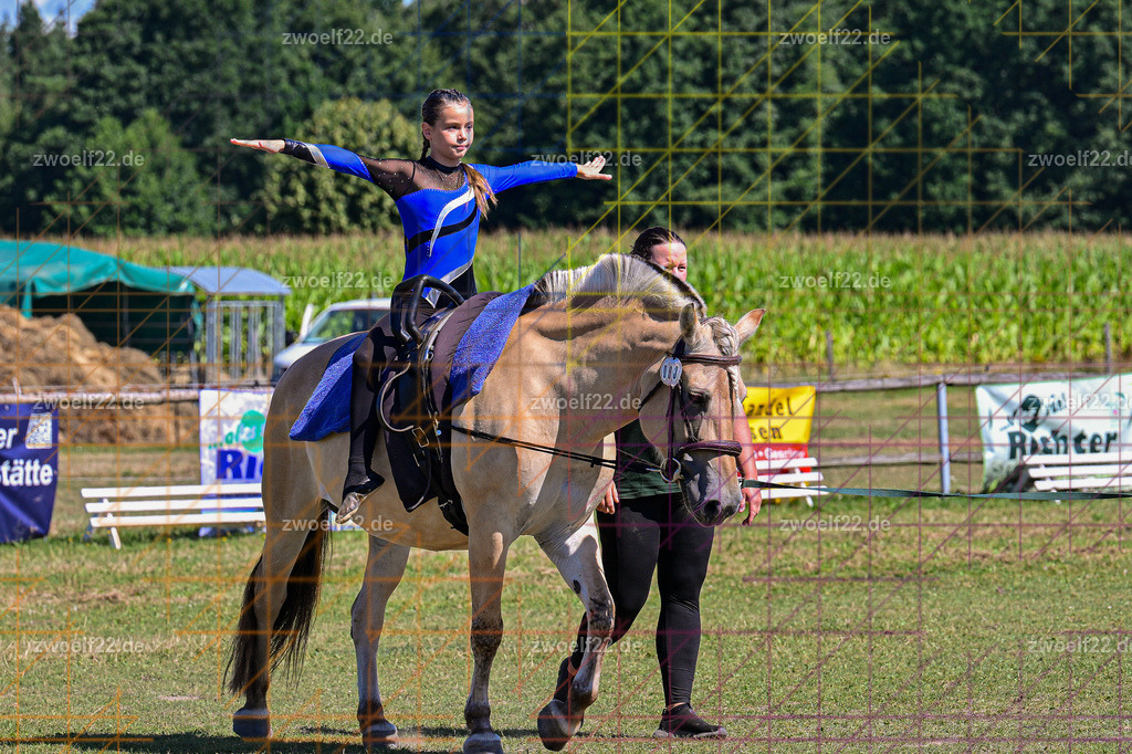 30 Jahre RFV Pulsnitz e.V., Pulsnitz am 09.08.2026 | 30Jahre Reit- und Fahrverein Pulsnitz e.V., Pulsnitz am 08.08.26, Zur 28. breitensportlichen Veranstaltung des RFV Pulsnitz e.V. fanden verschiedene Wettbewerbe in nahezu allen Disziplinen des Pferdesport statt.- Voltigier-Wettbewerb im Schritt - Realisiert mit Pictrs.com