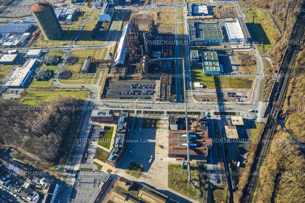 Dortmund240101449 | Luftbild, Phoenix des Lumieres Kunstzentrum, Technologiepark Gewerbegebiet Phoenix West, Hörde, Dortmund, Ruhrgebiet, Nordrhein-Westfalen, Deutschland