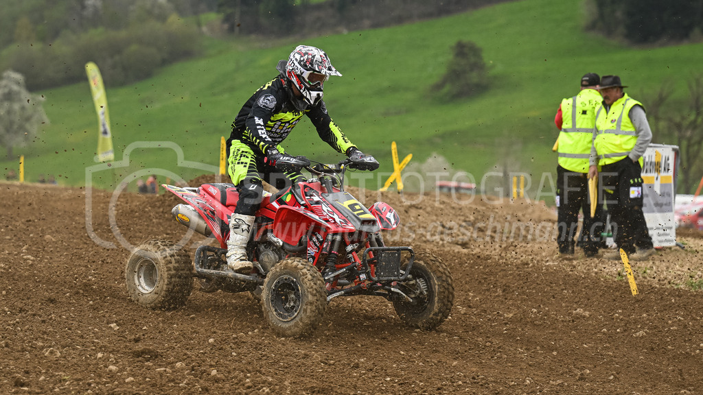 Motocross Schlatt bei Winterthur - 30. April 2023 | #91 Fragoso Luis aus St. Gallen (CH) auf Honda in der Kategorie Quad am Motocross Schlatt bei Winterthur, 30. April 2023. 
Instagram: @mx_schlatt | @mc_wila | @sam_schweiz
Bild: Sportfotografie Markus Aeschimann | www.markus-aeschimann.ch - Realisiert mit Pictrs.com