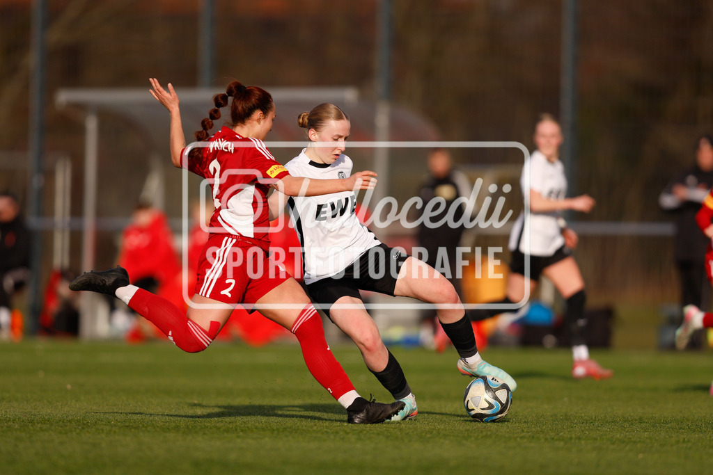 Fußball I Frauen I Saison 2025-2026 I AOK NFV Pokal I SV Meppen 1912 e.v. U20 2 - SpVg Aurich I 01.03.2026-41 | Natalie Oliver (2, SpVg Aurich) Mirja Langen (23, SV Meppen 1912 e.v.) - Realisiert mit Pictrs.com