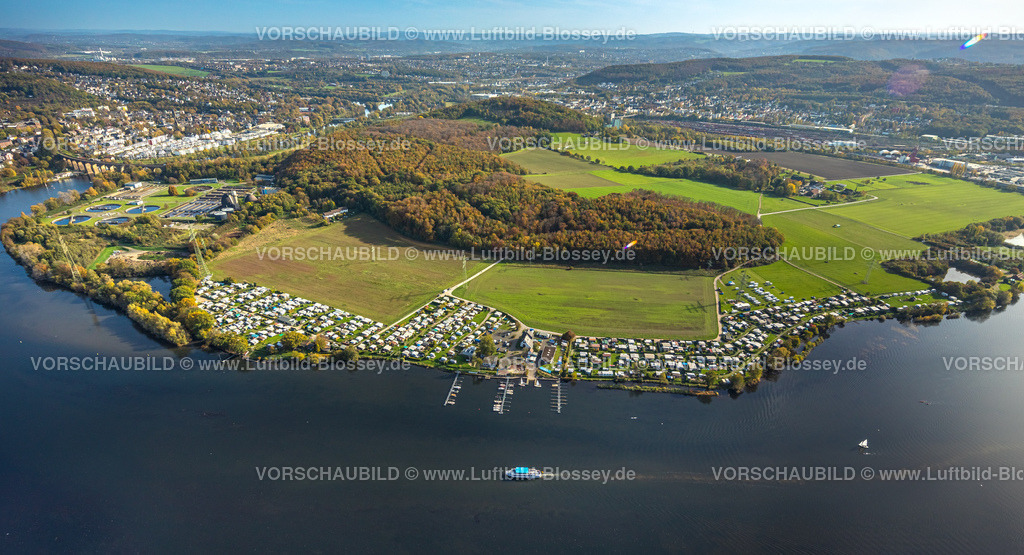 Hagen221018322 | Luftbild, Hengsteysee, Ruhrbrücke, Familienbad Hengsteysee, , Boele, Hagen, Ruhrgebiet, Nordrhein-Westfalen, Deutschland