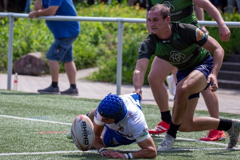 Rugby 1. Bundesliga Süd/West, Saison 2024/25, Finalphase Viertelfinale: TSV Handschuhsheim gegen RC Leipzig***Bild: Versuch Handschuhsheim | Rugby 1. Bundesliga Süd/West, Saison 2024/25, Finalphase Viertelfinale: TSV Handschuhsheim gegen RC Leipzig***Bild: Versuch Handschuhsheim - Realisiert mit Pictrs.com