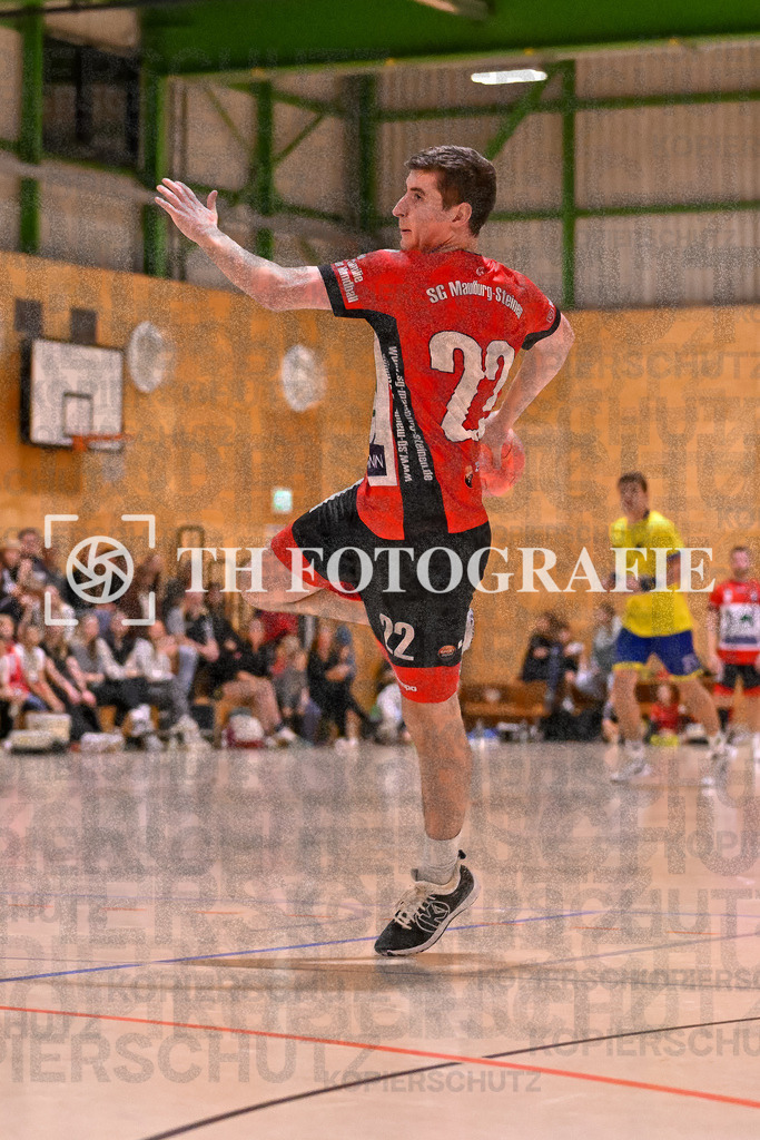 GER, SG Maulburg/Steinen - SG Allensbach/Dettingen, Handball, Landesliga Suedbaden, 2. Spieltag, Saison 2024/2025, 28.09.2024 | Niklas Ahrens (SG Maulburg/Steinen, #22)GER, SG Maulburg/Steinen - SG Allensbach/Dettingen, Handball, Landesliga Suedbaden, 2. Spieltag, Saison 2024/2025, 28.09.2024Foto: TH Fotografie/Thomas Hess