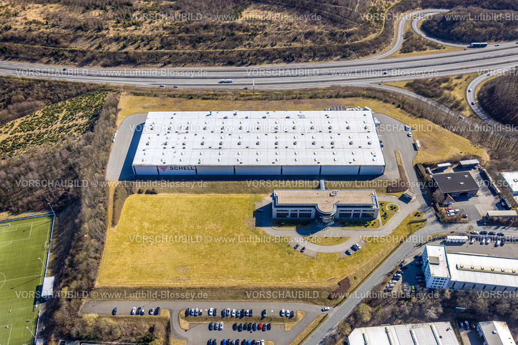 Wenden250306945Gerlingen | Luftbild, SCHELL GmbH Firmengelände an der Autobahn A4, Dahl, Olpe, Sauerland, Nordrhein-Westfalen, Deutschland