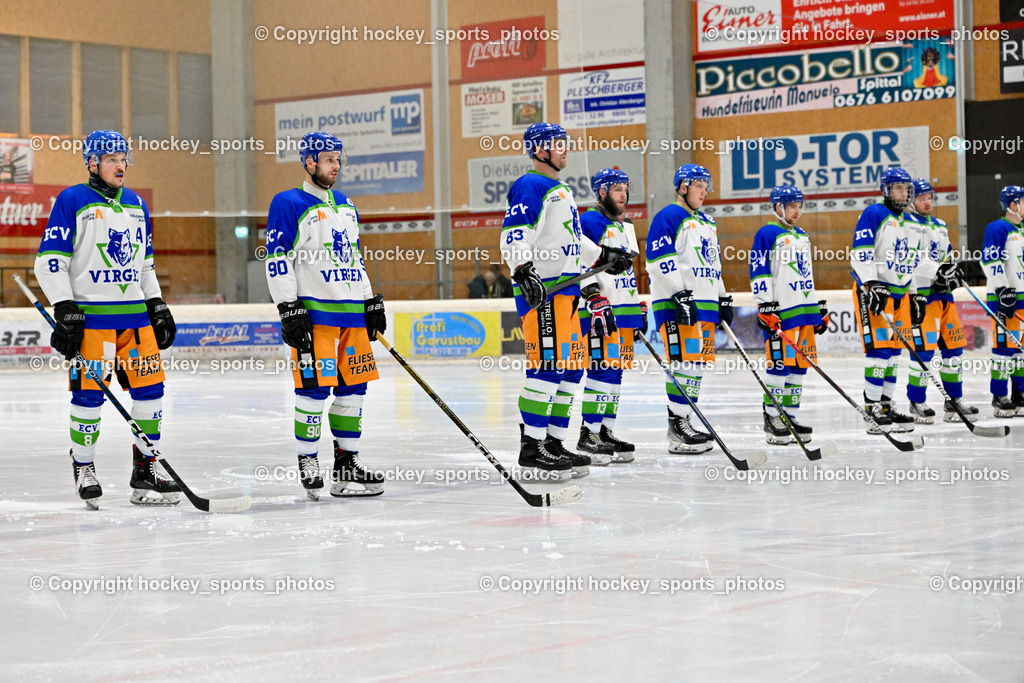 EC Tigers Paternion vs. EC Virgen 12.2.2023 | EC Virgen Mannschaft, #83 Gasser Manuel, Gasser Marco, #90 Gasser Sandro, #83 Gasser Manuel, #13 Gasser Roman, #92 Leo Rene, #94 Gasser Stefan, #86 Lang Simon