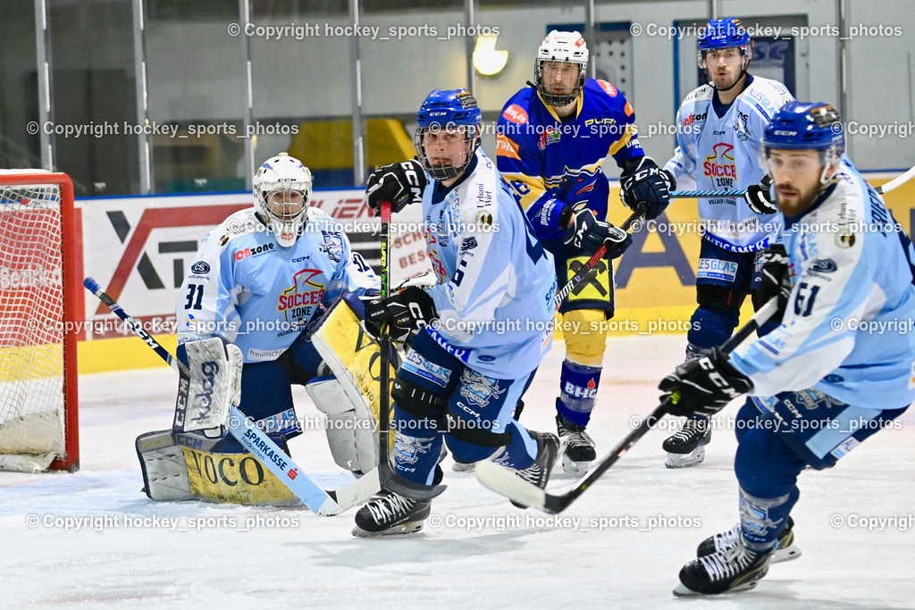ESC Steindorf vs. HC Kufstein Dragons 25.2.2023 | #31 Steiner Paul, #46 Maurer Julian, #26 Sappl Samuel, #21 Steiner Kevin