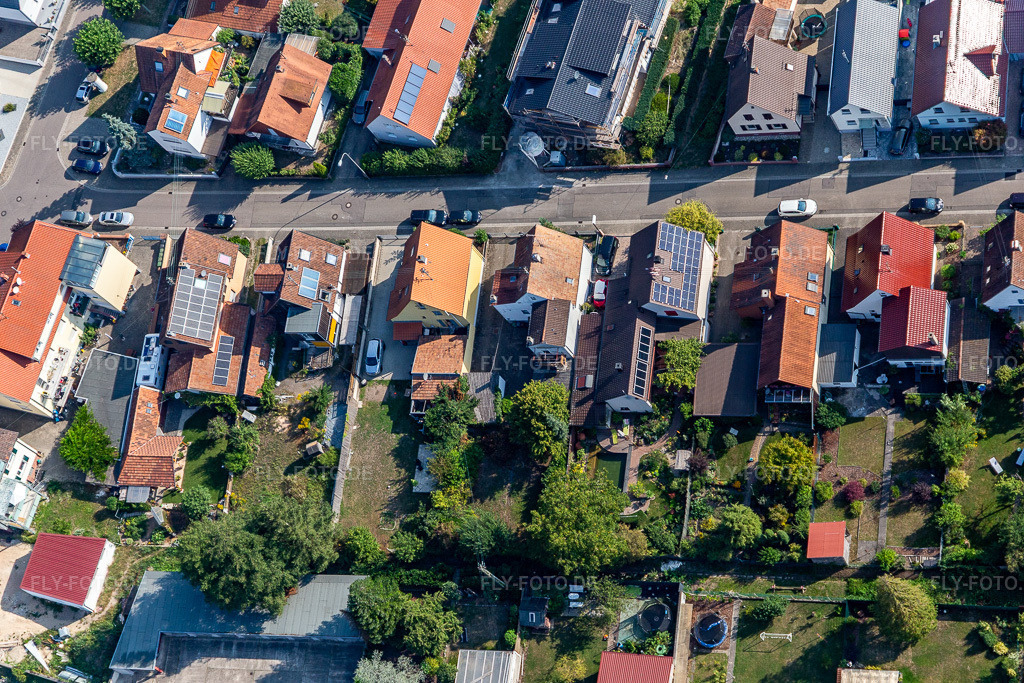 Luftbild: Siedlung in Kandel im Bundesland Rheinland-Pfalz in Deutschland. Foto: IMG_117353.jpg vom 25.08.2019 durch Werner Riehm/FLY-FOTO.de