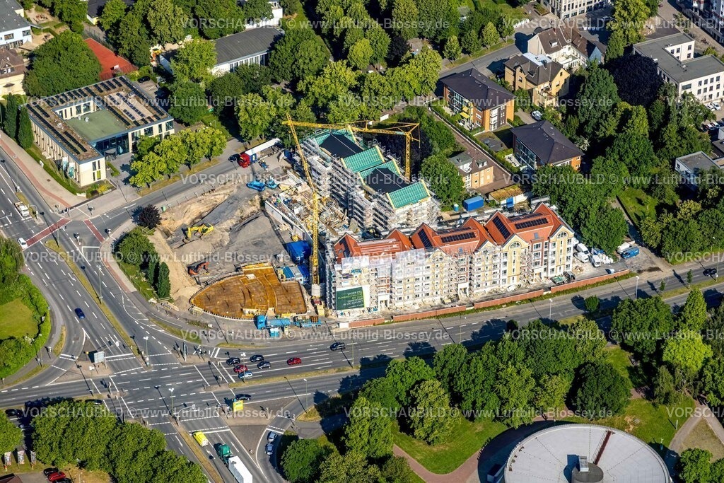 Luenen250600010 | Luftbild, Quartier Lange Straße 100, Baustelle mit Neubau, Lünen, Ruhrgebiet, Nordrhein-Westfalen, Deutschland