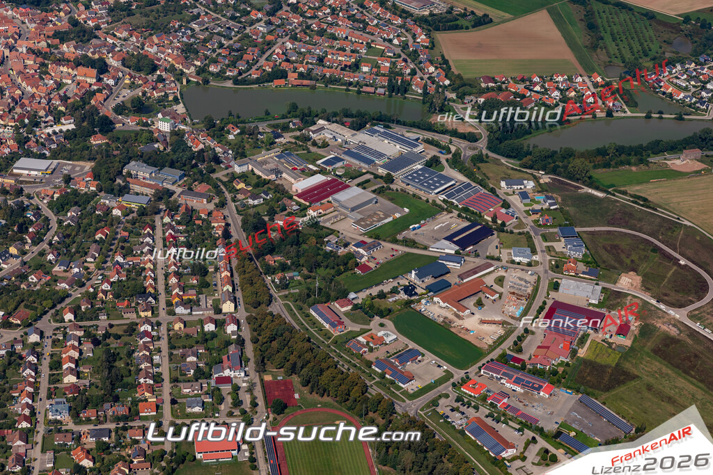 aktuelles Luftbild von  Leutershausen - Luftaufnahme wurde 2019 von https://frankenair.de mittels Flugzeug (keine Drohne) erstellt.