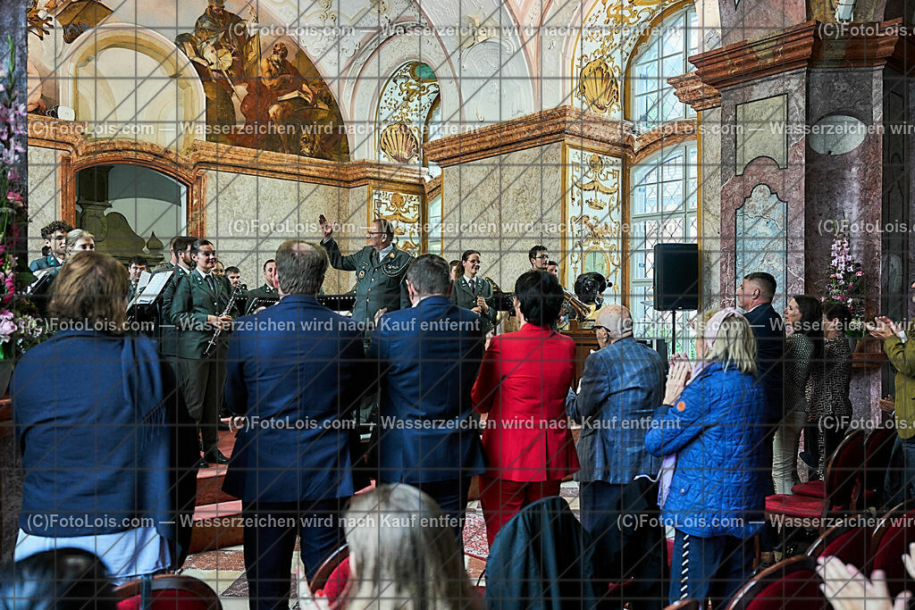 ALS1661_XXXIX-Chopin-Festival_Ausklang_Militaermusikkapelle NOe | (C)FotoLois.com, Alois Spandl, XXXIX. internationales CHOPIN-Festival in der Kartause Gaming, AUSKLANG in der Barockbibliothek mit der Militärmusik Niederösterreich unter der Leitung von Militärkapellmeister Oberst Adolf Obendrauf, So 6. August 2023.