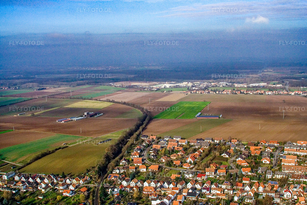 Luftbild: Burgenring in Kandel im Bundesland Rheinland-Pfalz in Deutschland. Foto: IMG_14604.jpg vom 26.11.2008 durch Werner Riehm/FLY-FOTO.de
