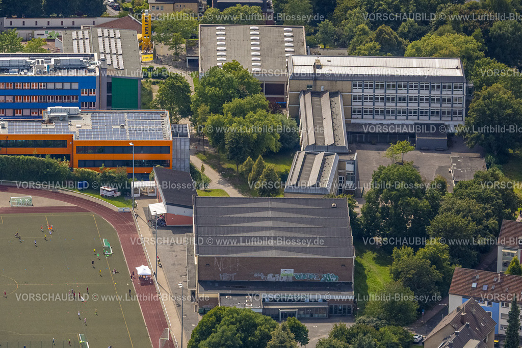 Witten250804768 | Luftbild, Otto-Schott-Realschule und Husemann Sporthalle, Witten, Ruhrgebiet, Nordrhein-Westfalen, Deutschland