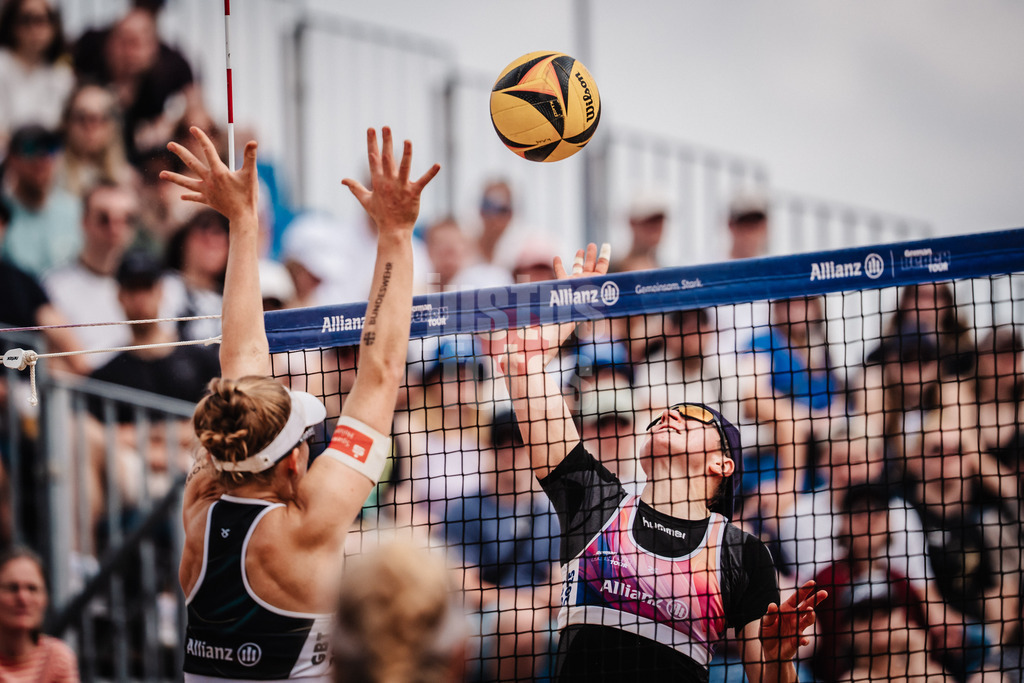 Beachvolleyball | Männer | Allianz German Beach Tour 2025 | Tourstop Hamburg | 31.05.2025 | Melanie Gernert beim Angriff