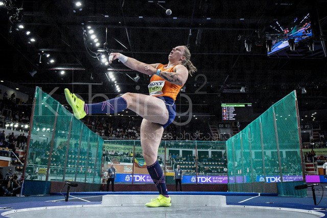 World Athletics Indoor Championships Kujawy Pomorze 26, 20.03.2026 | TORUN, POLAND - MARCH 20:  Jessica SCHILDER (NED)competes in the women's shot put during the World Athletics Indoor Championships Kujawy Pomorze 26 on day 1 / session 2 at Kujawsko-Pomorska Arena Torun on March 20, 2026 in Torun, Poland. 