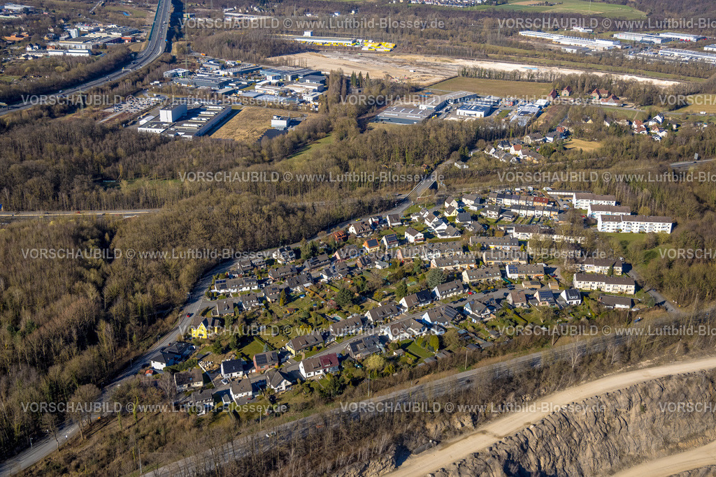 Hagen250302776 | Luftbild, Ortsteil Herbeck  am Steinbruch Donnerkuhle, Emst, Hagen, Ruhrgebiet, Nordrhein-Westfalen, Deutschland