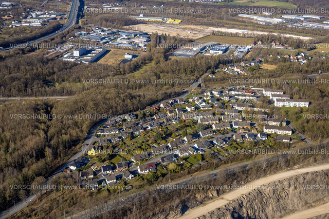 Hagen250302776 | Luftbild, Ortsteil Herbeck  am Steinbruch Donnerkuhle, Emst, Hagen, Ruhrgebiet, Nordrhein-Westfalen, Deutschland