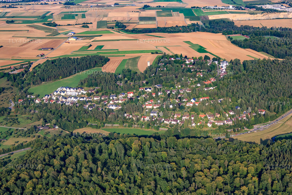 Luftbild: Ortsteil Kapellenberg im Ortsteil Döffingen in Grafenau im Bundesland Baden-Württemberg in Deutschland. – Foto: IMG_52478.jpg vom 23.08.2012 durch Werner Riehm/FLY-FOTO.de – Auflösung des Originals: 4752 x 3168 px