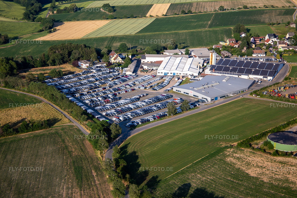 Luftbild: H-line Produktion im Ortsteil Vielbrunn in Michelstadt im Bundesland Hessen in Deutschland. Foto: IMG_137097.jpg vom 24.06.2023 durch Werner Riehm/FLY-FOTO.deH-Line