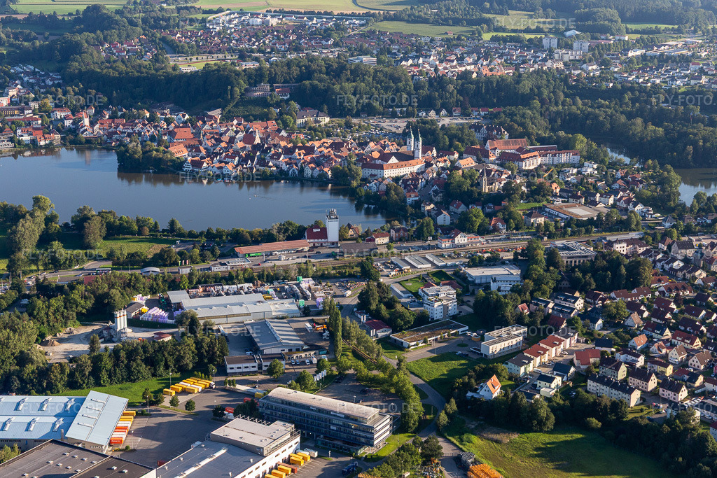 Luftbild: Stadt See in Bad Waldsee im Bundesland Baden-Württemberg in Deutschland. Foto: IMG_128897.jpg vom 03.09.2021 durch Werner Riehm/FLY-FOTO.de