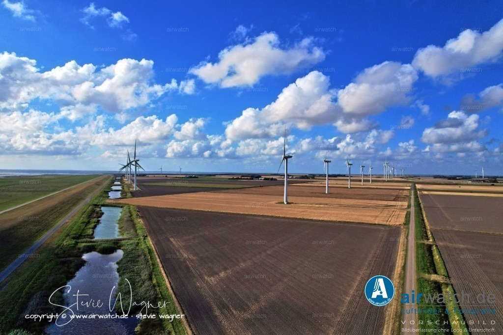 Windpark - Emmelsbüll-Horsbüll | Luftbild, Windenergieanlagen, Bürgerwindpark Emmelsbüll-Horsbüll, Windkraft, Windpark, Nordfriesland, 