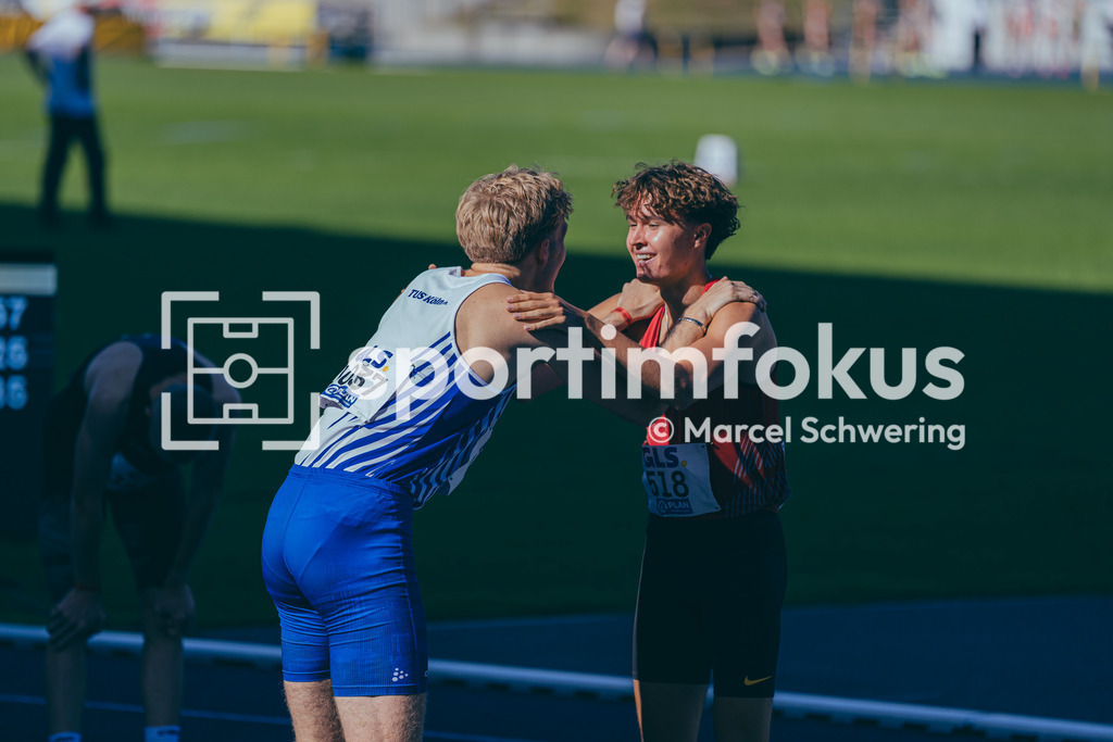 Deutsche Meisterschaften U20 / U16 2026 | Finn Jakob Merheim, TuS Köln rrh., 1037, Piet Hoyer, Königsteiner LV, 518, 1500-Meter-Lauf, Finale, Deutsche Meisterschaften der U20 &amp; U16 2026, Lohrheidestadion Bochum-Wattenscheid, 11.07.2026. Foto: Marcel Schwering / sportimfokus - Realisiert mit Pictrs.com