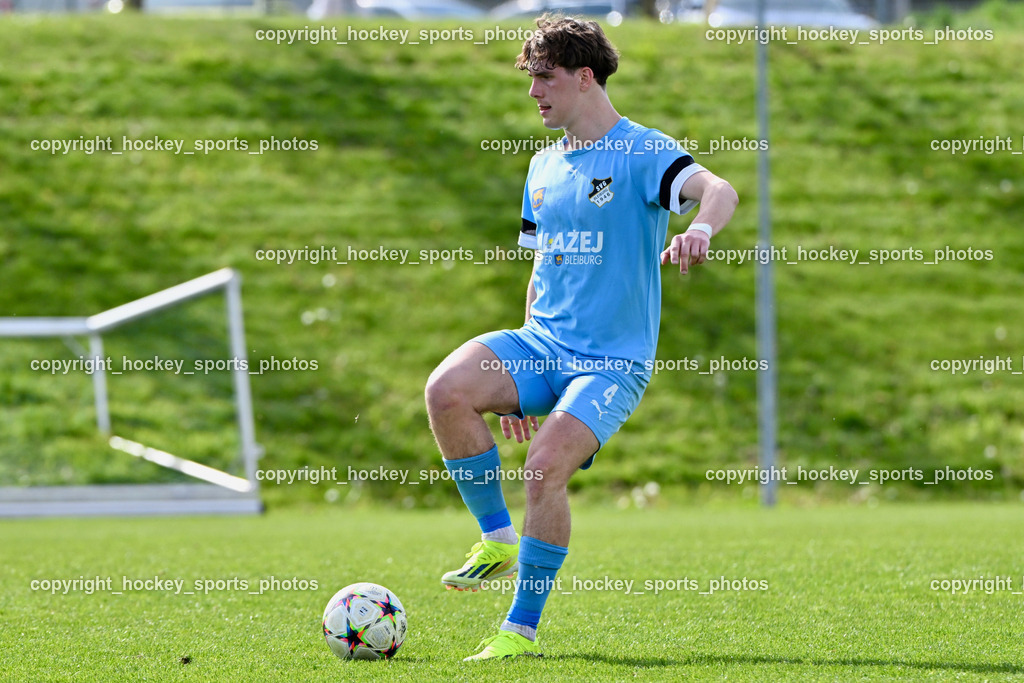 SC Landskron vs. SVG Bleiburg | #4 Raphael Huber SVG Bleiburg, SC Landskron vs. SVG Bleiburg, SC Landskron vs. SVG Bleiburg am 28.04.2024 in Villach (Sportzentrum Landskron), Austria, (Photo by Bernd Stefan)