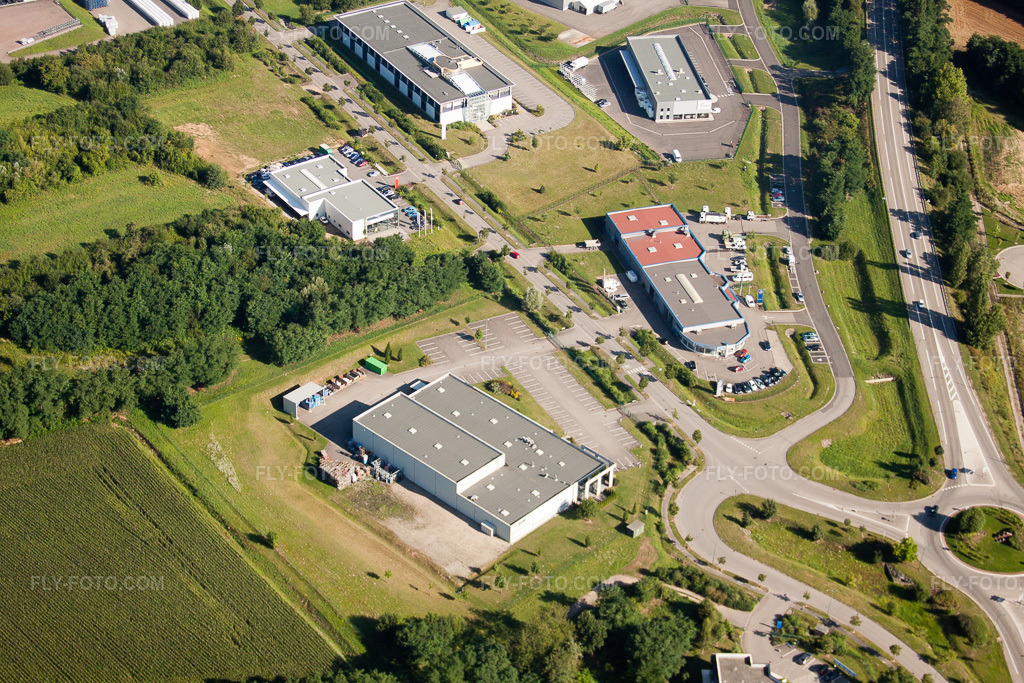 Aerial view: DBK EURL in the district Altenstadt in Wissembourg in the state Bas-Rhin, France. – Photo: IMG_31116.jpg taken on 08/07/2010 by Werner Riehm/FLY-FOTO.com – Resolution of the original: 4752 x 3168 px