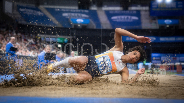 ISTAF Indoor; Duesseldorf, 24.01.2026 | DUESSELDORF, GERMANY - JANUARY 24:  Long jumper Malaika Mihambo (GER) during the ISTAF Indoor Dusseldorf at PSD Bank Dome on January 24, 2026 in Duesseldorf, Germany. 