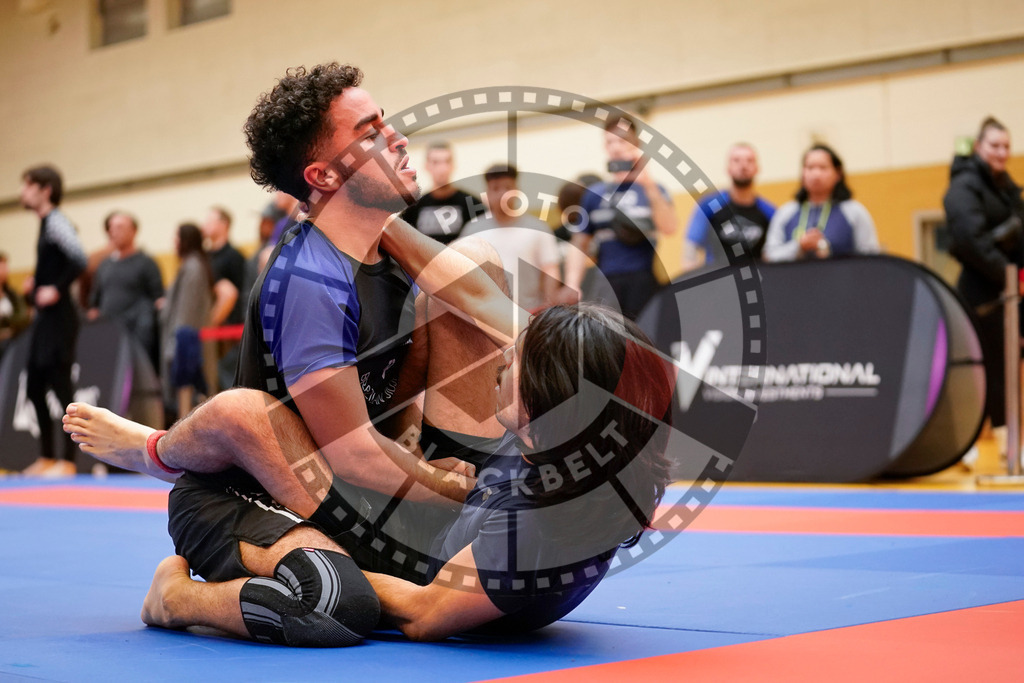 20240203PBB09191 | Fighters compete during the Brazilian Jiu-Jitsu Championship of the AJP Tour in Maintal by Frankfurt am Main, Germany, on February 2, 2024.