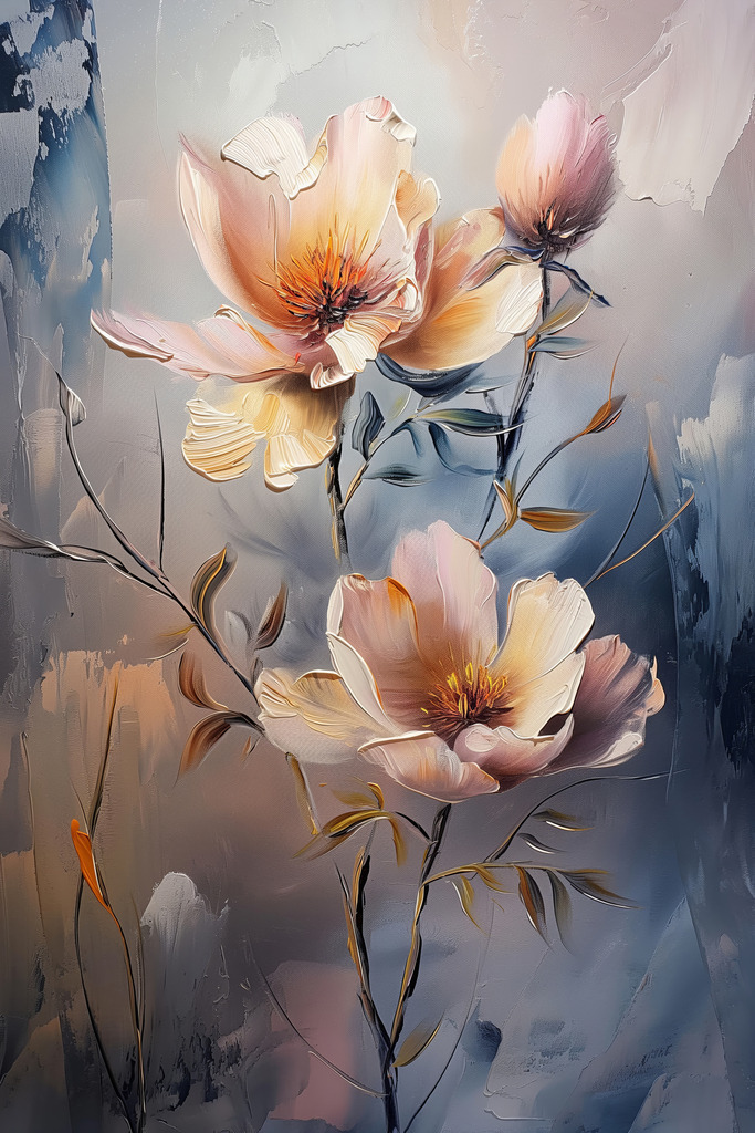 2406027 - Wildblumen | Dekoratives Motiv von Wildblumen im Stil eines Gemäldes.