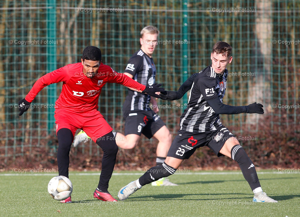 A_LUI_250125_10 | SPORT FUSSBALL TESTSPIEL ASKOE OEDT -SK DYNAMO BUDWEIS 25.01.2025 IM BILD: VALDIR HENRIQUE   ( OEDT)    FOTO:FOTOLUI