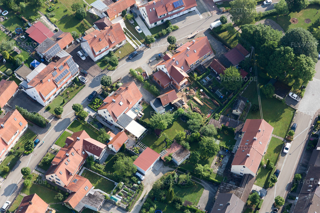 Luftbild: Tannenbergstr im Ortsteil Riedlingen in Donauwörth im Bundesland Bayern in Deutschland. Foto: IMG_101683.jpg vom 08.07.2017 durch Werner Riehm/FLY-FOTO.de