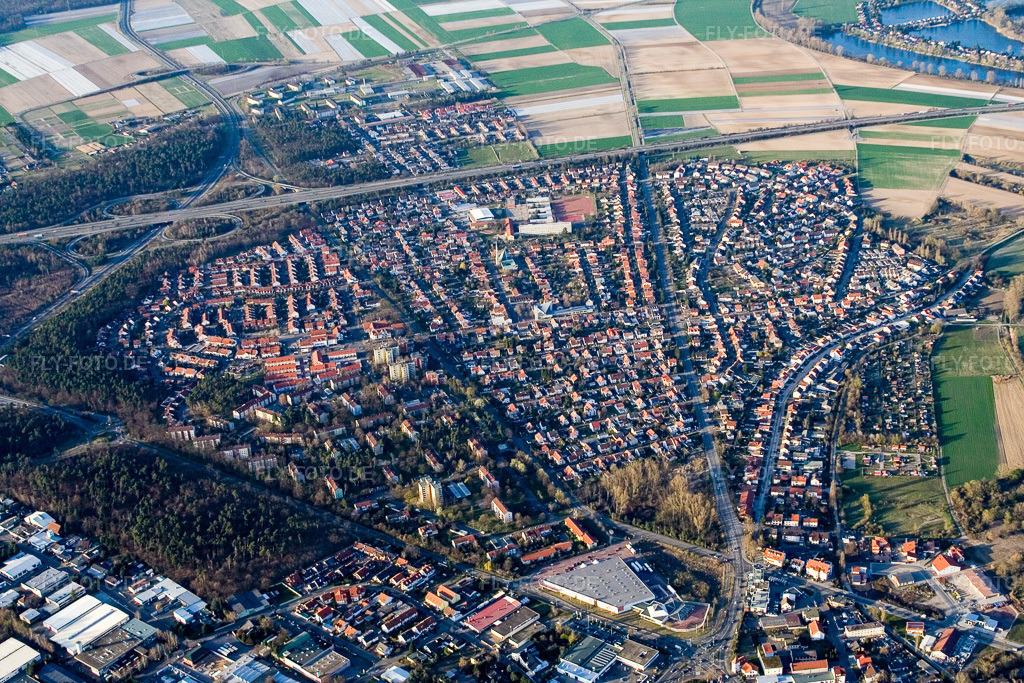 Luftbild: Speyer Nord in Speyer im Bundesland Rheinland-Pfalz in Deutschland. Foto: IMG_10034.jpg vom 29.03.2008 durch Werner Riehm/FLY-FOTO.de