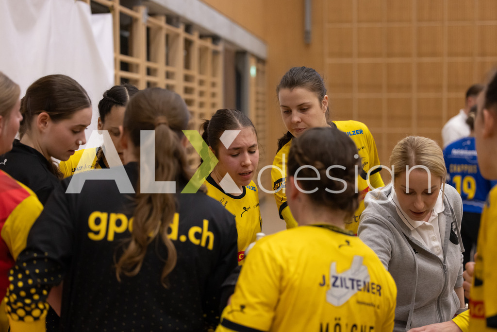Handball I Frauen I Saison 2025-2026 I Handball Swiss Premium League 1 | Women I Round 5 I  Yellow Winterthur - GC Amicitia Zürich I 15.03.2026 | Teamkreis Yellow Winterthur - Realisiert mit Pictrs.com