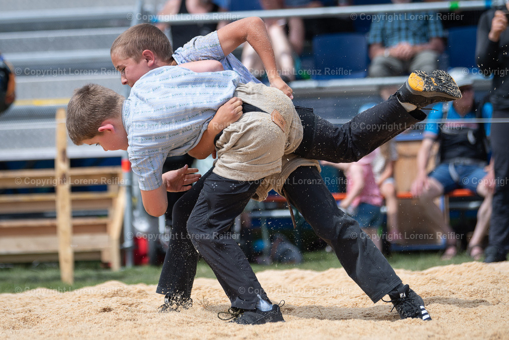 Schwingen -  Appenzeller Kantonal Nachwuchsschwingfest 2023 | Oberegg, 8.7.23, Schwingen - Appenzeller Kantonal Nachwuchsschwingfest.