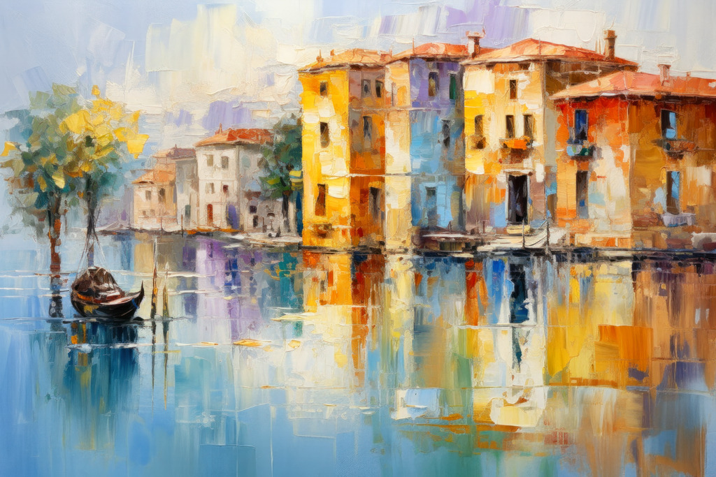 2307255 - Burano | Modernes abstraktes Kunstwerk der Venediginsel Burano.