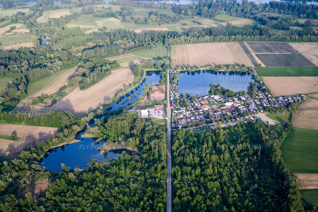 Aerial view: Camping Capfun - Fort Falabraque in Seltz in the state Bas-Rhin, France.Photo: IMG_2414.jpg taken on 06/04/2006 by Werner Riehm/FLY-FOTO.comResolution of the original: 3456 x 2304 pxWWW.CAPFUN.COM