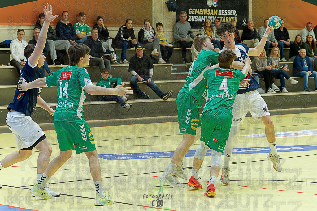 mJB Pokalrunde dt. Meisterschaft, TV Hüttenberg - TSV GWD Minden | mJB Pokalrunde dt. Meisterschaft, TV Hüttenberg - TSV GWD Minden am 15.03.2025 in Münchholzhausen (Sporthalle Münchholzhausen)Photo © 2025 - Jörg Heinrich - Realisiert mit Pictrs.com