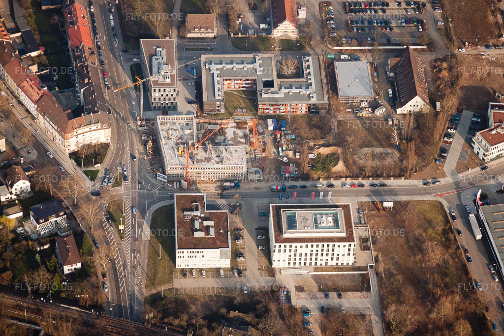 Luftbild: Seckenheimer Landstr im Ortsteil Neuostheim in Mannheim im Bundesland Baden-Württemberg in Deutschland. Foto: IMG_25228.jpg vom 23.03.2010 durch Werner Riehm/FLY-FOTO.de